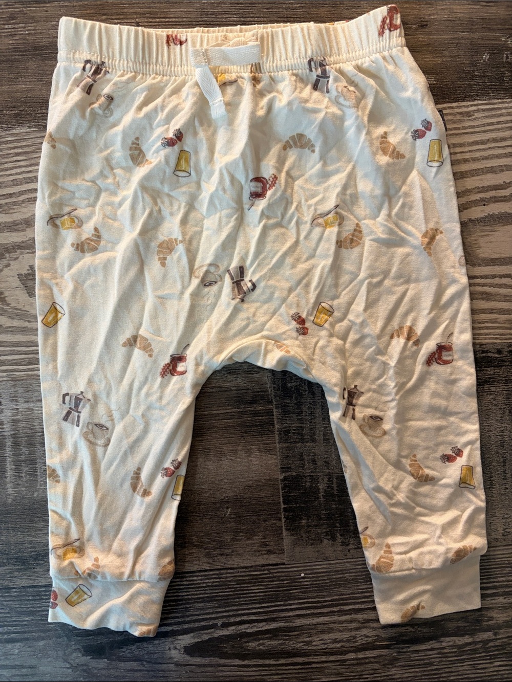 Cream Baby Pants with Pastry Print